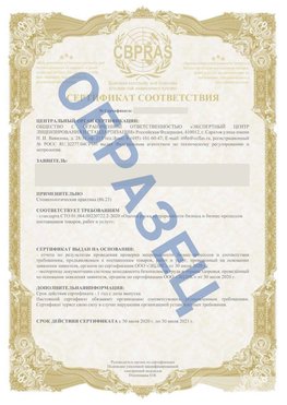 Образец Сертификат СТО 01.064.00220722.2-2020 Домодедово Сертификат СТО 01.064.00220722.2-2020 